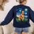 Red Heeler Starry Night Cattle Dog Colorful Art By Aja For Men Women Girls Kids Women's Sweatshirt Back Print Navy