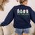 Retro Christmas Snowman FCS Teacher Family Consumer Science Women's Sweatshirt Back Print Navy