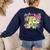 Retro First Grade Teacher Disco Ball Coquette Back To School Women's Sweatshirt Back Print Navy Retro First Grade Teacher Disco Ball Coquette Back To School Women's Sweatshirt Back Print Navy