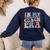 Retro Groovy In My Instructional Coach Era Teacher Women's Sweatshirt Back Print Navy