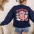 Retro Howdy Partners Cowgirl Cowboy Teacher Back To School Women's Sweatshirt Back Print Navy