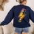 Retro Pencil Pencil Back To School Teacher Student Women's Sweatshirt Back Print Navy Retro Pencil Pencil Back To School Teacher Student Women's Sweatshirt Back Print Navy