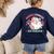 Retro Pink Christmas Santa's Favorite Art Teacher Artist Women's Sweatshirt Back Print Navy