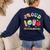 Retro Proud To Teach Multilingual Learners English Teacher Women's Sweatshirt Back Print Navy