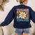 Retro Teacher Daisy Colorful Elementary School Teacher Women's Sweatshirt Back Print Navy Retro Teacher Daisy Colorful Elementary School Teacher Women's Sweatshirt Back Print Navy