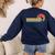 Retro Vintage Boston Terrier Dog Lover Boston Terrier Mom Women's Sweatshirt Back Print Navy