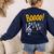 Scary Key Signature Boo Music Halloween Musician Teacher Men Women Women's Sweatshirt Back Print Navy