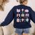 School Pencils And Bows Teacher Bow Coquette Pencil Girls Women's Sweatshirt Back Print Navy