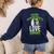 School Psychologists Love Brains Halloween Teacher Counselor Women's Sweatshirt Back Print Navy