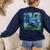 Scottish Terrier Starry Night Scotty Dog Art By Aja Women's Sweatshirt Back Print Navy