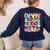 In My Second Grade Era Teachers Women Back To School Girls Women's Sweatshirt Back Print Navy