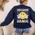 Second Grade Teachers Boys Girls Smile Face 2nd Grade Team Women's Sweatshirt Back Print Navy