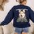 Siberian Husky Professional Human Trainer Women's Sweatshirt Back Print Navy