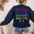 Sign Language Alphabet For ASL Interpreter Deaf Teacher Stud For Men Women Girls Kids Women's Sweatshirt Back Print Navy