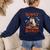 Sorry I'm Booked Ghost Reading Book Lover Teacher Halloween Women's Sweatshirt Back Print Navy