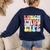 Soul Bleach Teacher Staff First Day Of School Last Hugs & High Fives Lunch Lady Vibes Blue Classic Fit Women's Sweatshirt Back Print Navy