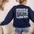 Special Education Advocate Love Support SPED Teacher Women's Sweatshirt Back Print Navy