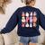 Special Education Teacher Ghosts Halloween SPED Teacher Women's Sweatshirt Back Print Navy