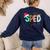 SPED Squad Special Education Teacher Autism Christmas Women Women's Sweatshirt Back Print Navy SPED Squad Special Education Teacher Autism Christmas Women Women's Sweatshirt Back Print Navy