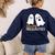 Spooky Inequalities Ghosts Halloween Math Teacher Women's Sweatshirt Back Print Navy Spooky Inequalities Ghosts Halloween Math Teacher Women's Sweatshirt Back Print Navy