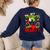 My Students Stole My Heart Teacher Holiday Merry Christmas Women's Sweatshirt Back Print Navy