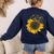 Sunflower Puzzle Pieces Autism Awareness For Mom Teacher For Women Women's Sweatshirt Back Print Navy