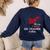 This Is My Super ESL Teacher Costume Lazy Halloween Women's Sweatshirt Back Print Navy