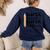 Super Teacher By Day Super Tired By Night Back To School Women's Sweatshirt Back Print Navy Super Teacher By Day Super Tired By Night Back To School Women's Sweatshirt Back Print Navy