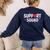 Support Squad Cute Heart Supportive Teacher Team Member Women's Sweatshirt Back Print Navy Support Squad Cute Heart Supportive Teacher Team Member Women's Sweatshirt Back Print Navy