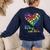 It Takes A Big Heart To Shape Little Minds Teacher Student Men Women Kids Women's Sweatshirt Back Print Navy