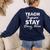 Teach Inspire Stay Drug-Free Red Ribbon Week Teacher Kids Women's Sweatshirt Back Print Navy Teach Inspire Stay Drug-Free Red Ribbon Week Teacher Kids Women's Sweatshirt Back Print Navy