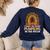 Teach Leopard Rainbow Cute Halloween Costume Teacher Women Women's Sweatshirt Back Print Navy