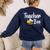 Teacher Bee Bumblebee Back To School Women's Sweatshirt Back Print Navy Teacher Bee Bumblebee Back To School Women's Sweatshirt Back Print Navy