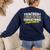 Teacher Educational Superhero School Teachers Women's Sweatshirt Back Print Navy