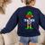 Teacher Elf Matching Family Christmas Women Men Women's Sweatshirt Back Print Navy Teacher Elf Matching Family Christmas Women Men Women's Sweatshirt Back Print Navy