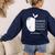 Teacher Empower Student Teacher Protest Supporter Red For Ed Women's Sweatshirt Back Print Navy