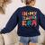 In My Teacher Era First Day Of School Back To School Retro Women's Sweatshirt Back Print Navy