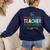 This Teacher Is Glowing Hello Summer End Of School Women's Sweatshirt Back Print Navy This Teacher Is Glowing Hello Summer End Of School Women's Sweatshirt Back Print Navy