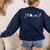 Teacher Heartbeat Red For Ed Men Women Women's Sweatshirt Back Print Navy Teacher Heartbeat Red For Ed Men Women Women's Sweatshirt Back Print Navy