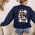 Teacher Library Ghost Reading Book Halloween Cat Women's Sweatshirt Back Print Navy Teacher Library Ghost Reading Book Halloween Cat Women's Sweatshirt Back Print Navy