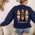 Teacher Life Teach Love Inspire Pencils Inspirational Women Women's Sweatshirt Back Print Navy