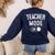 Teacher Mode On School Education Educator Women's Sweatshirt Back Print Navy