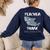Teacher Shark Shirt Christmas Idea For Him Her Women's Sweatshirt Back Print Navy