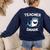 Teacher Shark Teaching Back To School Kindergarten Women's Sweatshirt Back Print Navy Teacher Shark Teaching Back To School Kindergarten Women's Sweatshirt Back Print Navy