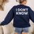 Teacher Shirts I Don't Know Idea For Teachers & Workers Adults - Small Short Sleeve Women's Sweatshirt Back Print Navy Teacher Shirts I Don't Know Idea For Teachers & Workers Adults - Small Short Sleeve Women's Sweatshirt Back Print Navy