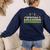 Teacher Superhero Student Educator Special Education Women's Sweatshirt Back Print Navy