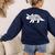 Teachersaurus Like A Normal Teacher Awesome Dinosaur Teacher Men Women Girls Kids Women's Sweatshirt Back Print Navy
