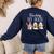 Teaching My Boos Ghost Teacher Halloween Spooky Educator Women's Sweatshirt Back Print Navy
