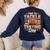 Test Day State Football Tackle Testing Day Sports Teacher Women's Sweatshirt Back Print Navy