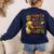 Thankful For My 4th Grade Turkey Thanksgiving Turkey Teacher Women's Sweatshirt Back Print Navy